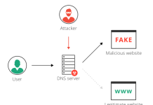 اینفوگرافیک حمله DNS Poisoning چیست و چگونه کار میکند؟ اینفوگرافیک حمله DNS Poisoning چیست و چگونه کار میکند؟
