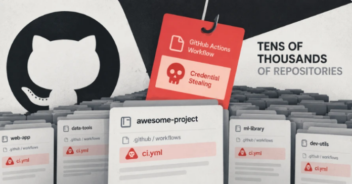 githubAction workflowهای مخرب GitHub Actions با هدف سرقت اطلاعات احراز هویت به دهها هزار مخزن اضافه شدند
